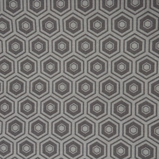 Grey Hexagons Cotton: 2 yds