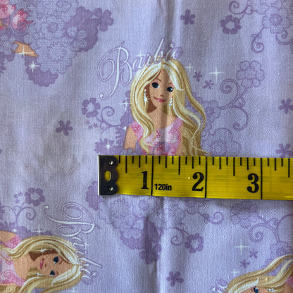 Purple Floral Barbie Cotton: 1.25 yds