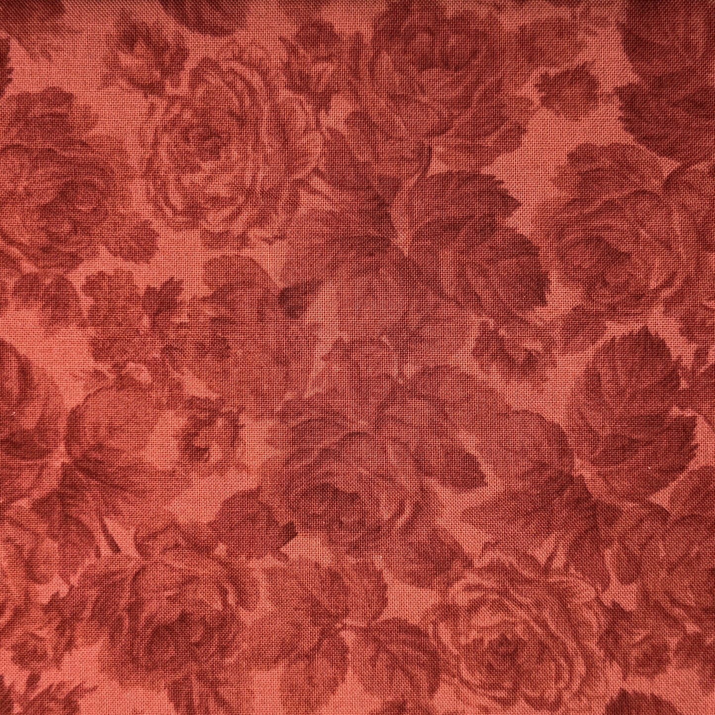 Red Tonal Floral Cotton: 1.5 yds