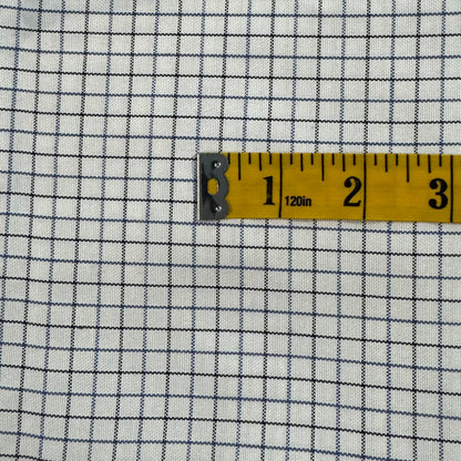 Blue & Black Checkered Medium Weight Poly Shirting: 2 yds
