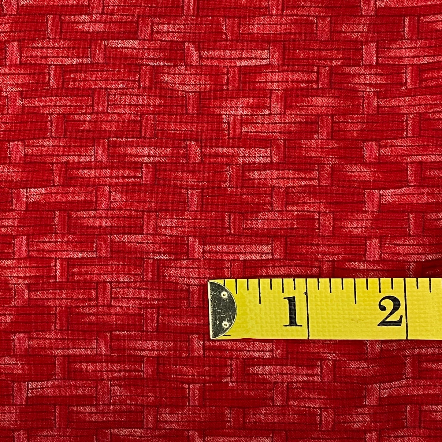 Red Basket Weave Cotton: 2 yds