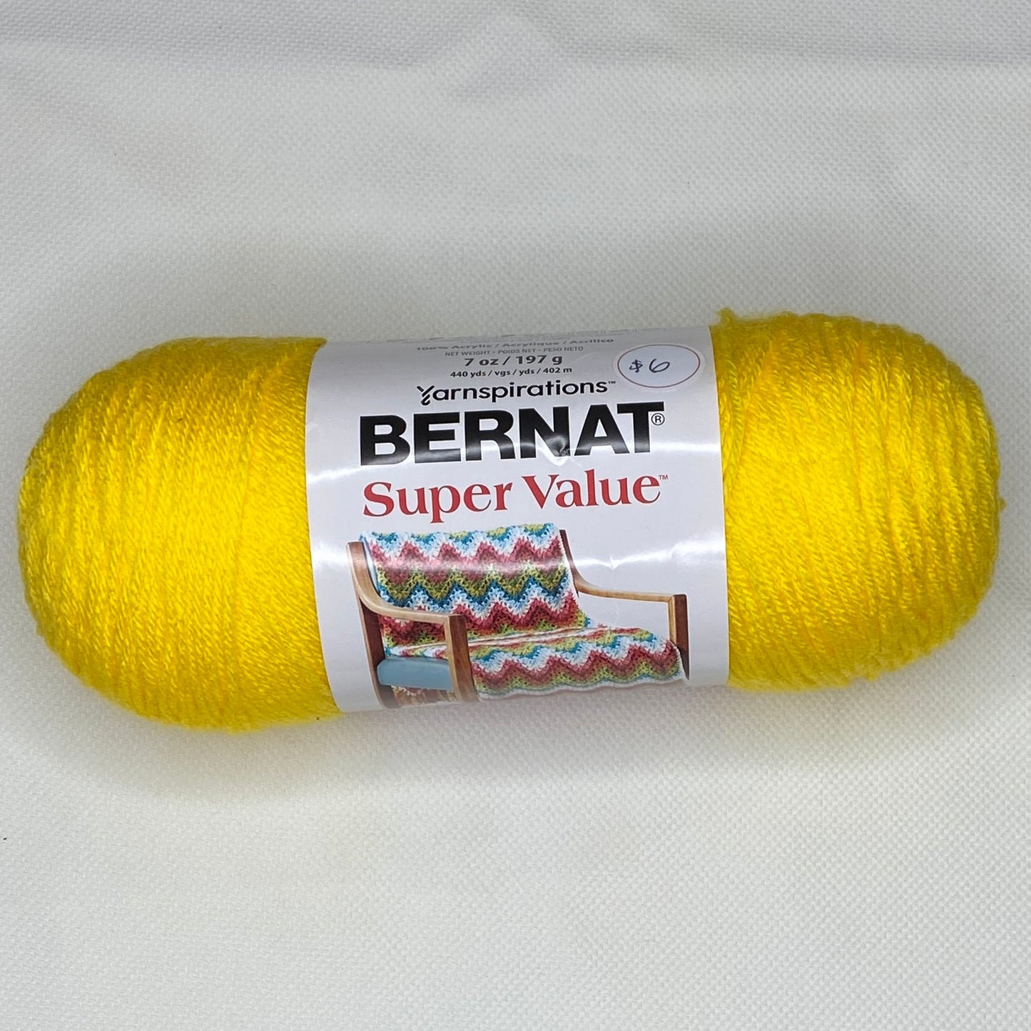 Bernat Super Value Yarn in Sunshine: 2 Skeins