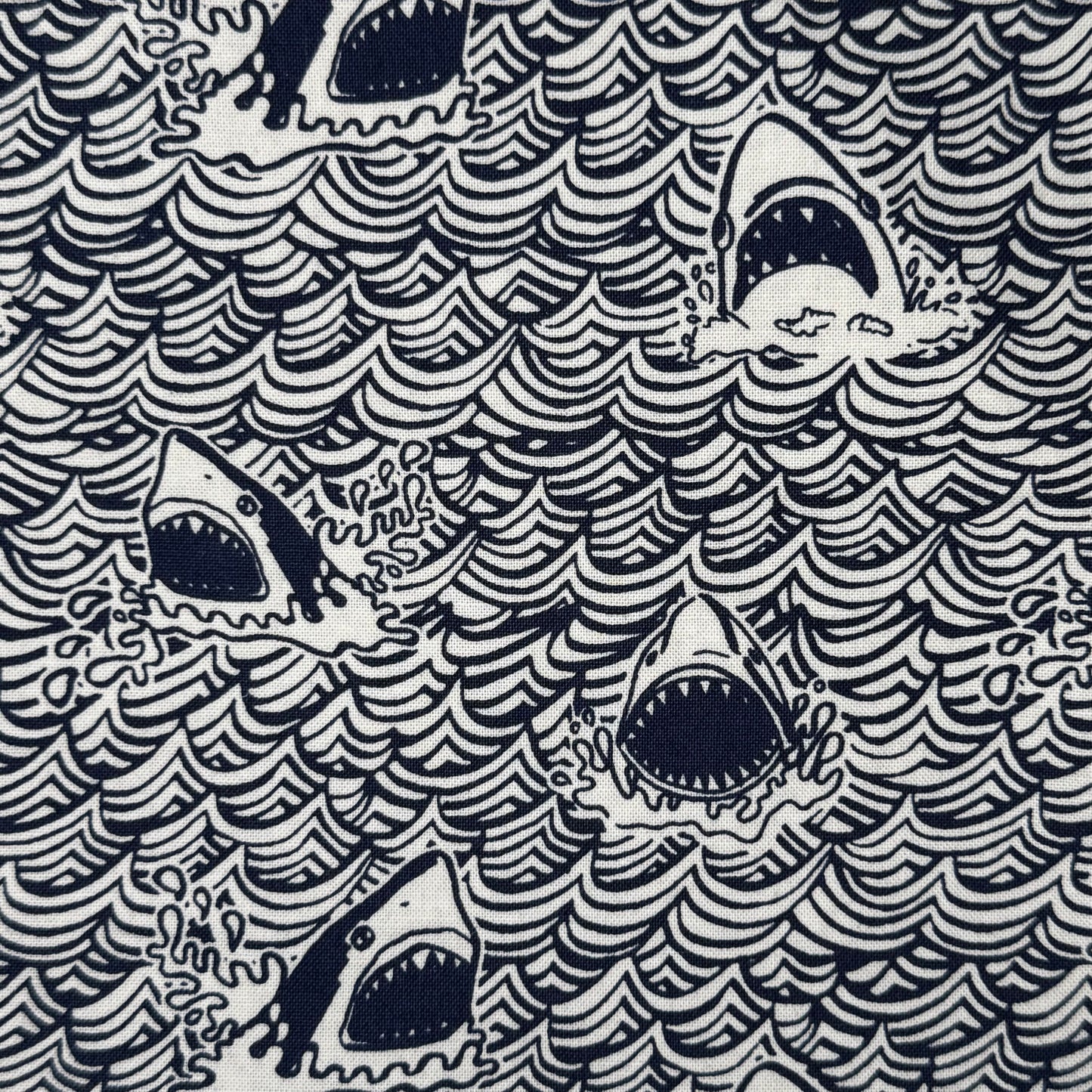 Swimming With Sharks Cotton: 2 yds