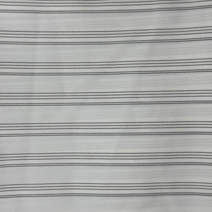 Lightweight Black on White Stripe Matte Poly: 2 yds