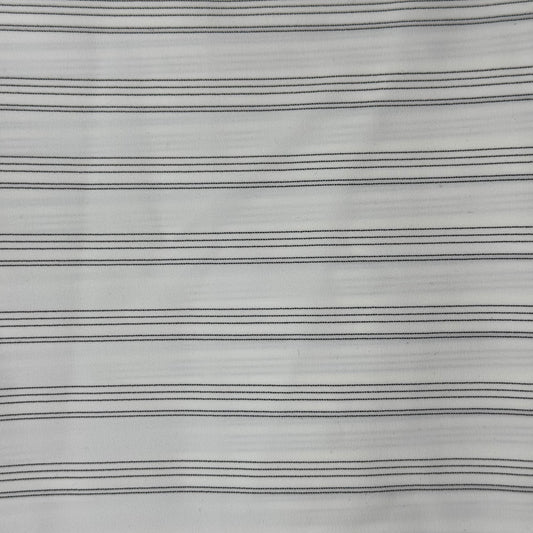 Lightweight Black on White Stripe Matte Poly: 2 yds