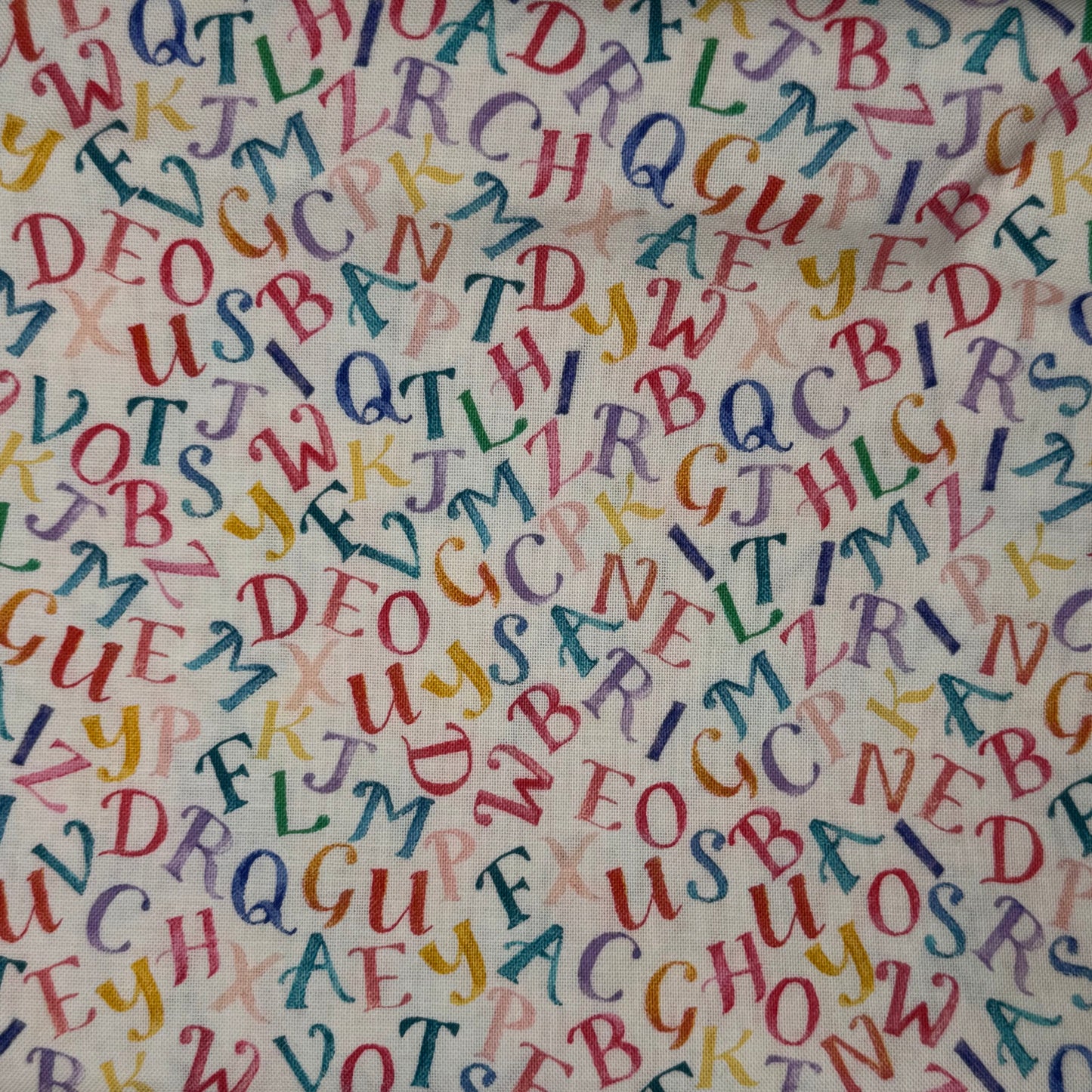 Alphabet Cotton: 1.25 yds