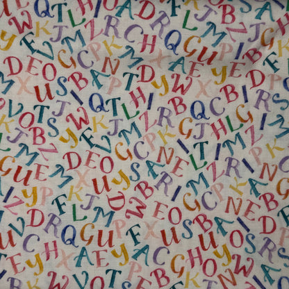 Alphabet Cotton: 1.25 yds