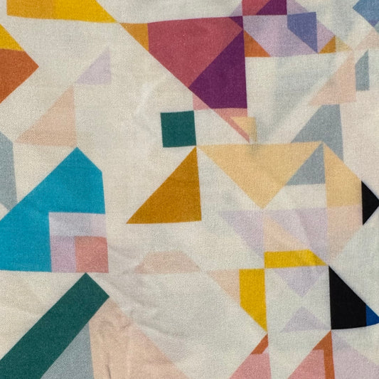 Geometric Shapes Rayon: 1.75 yds