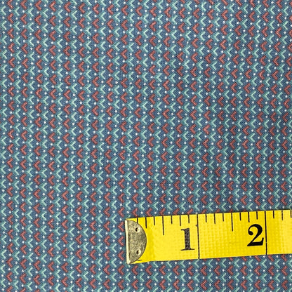 Blue & Pink Geometric Cotton: 3 yds