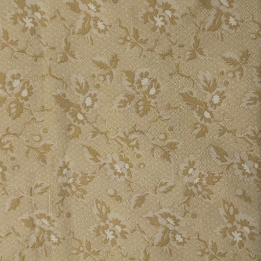 Two-Tone Cream Subtle Floral Cotton: 1.75 yds