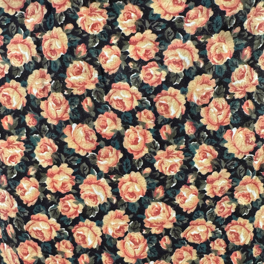Light Pink Floral Cotton Blend: 4 yds
