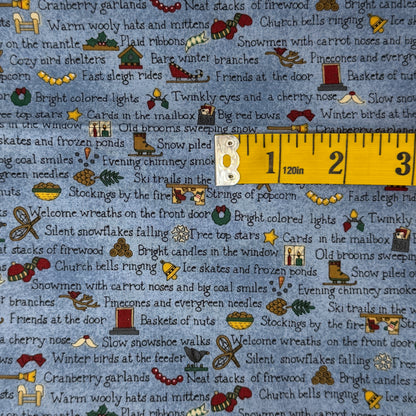 Christmas Note Cotton: 1 yd