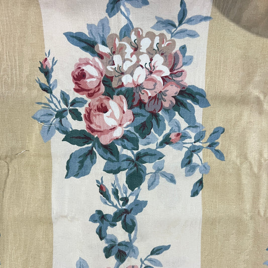 Yellow & Cream Floral Home Decor: 1.25 yds