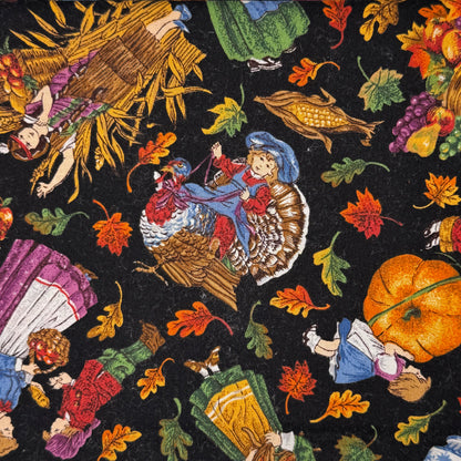 Thanksgiving Scene Cotton: 1 yd