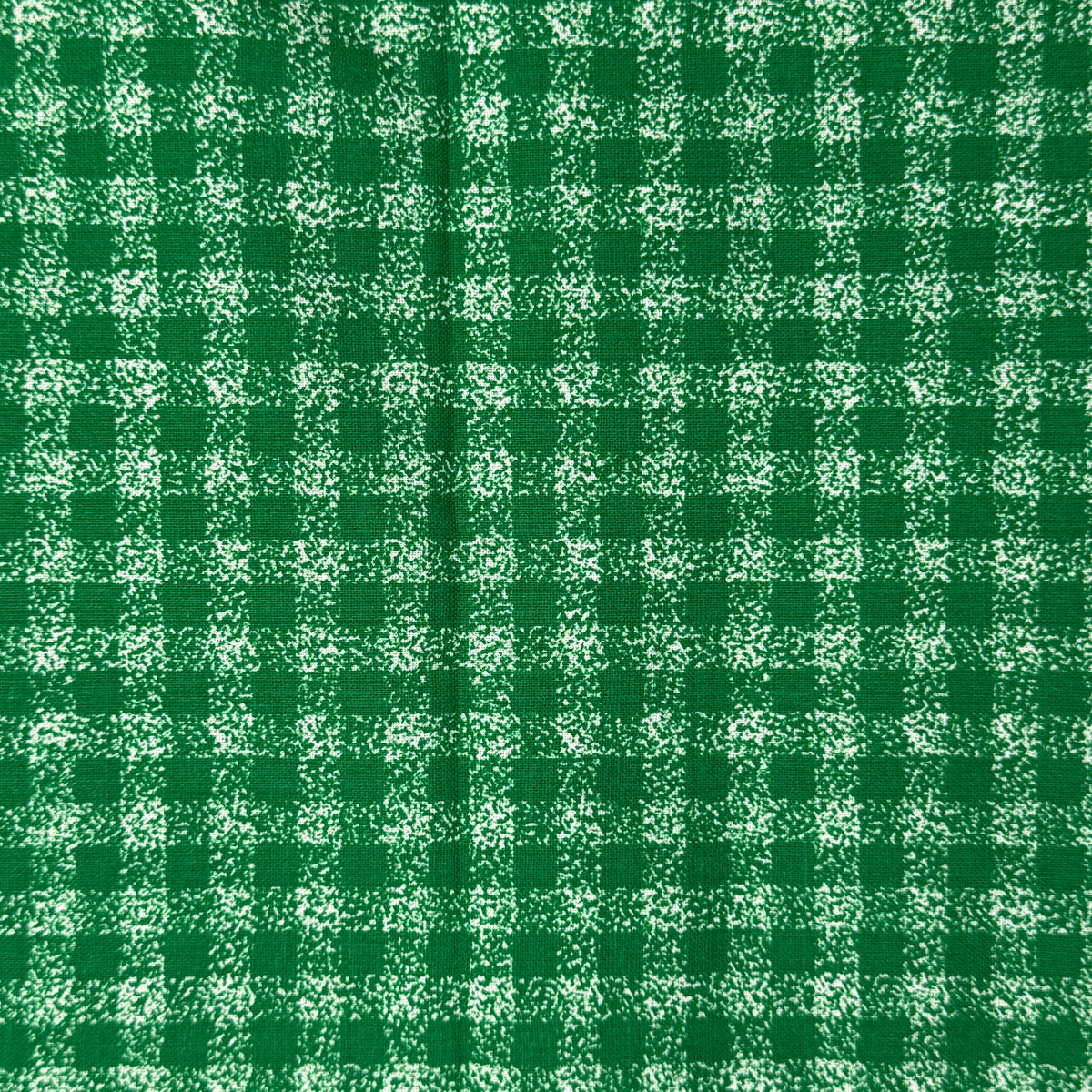 Green Squares With Speckled Green Background Cotton Blend: 3 yds