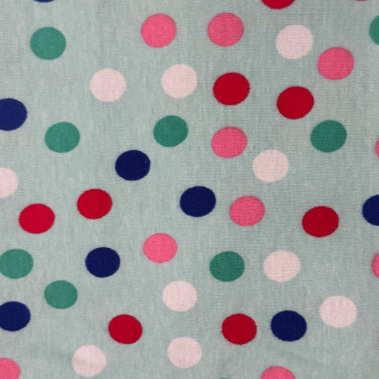 Multicolor Dots Stretch Jersey: 1 yd