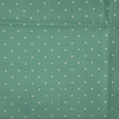 Mint With Dots Cotton: 1 yd