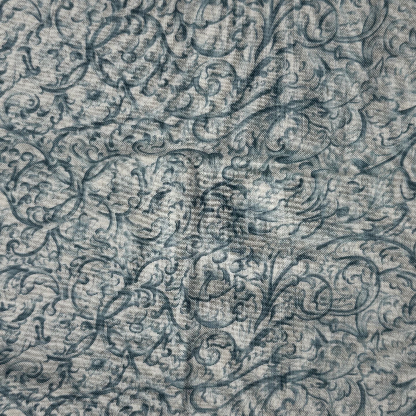 Blue Swirls Cotton Blend: 1 yd