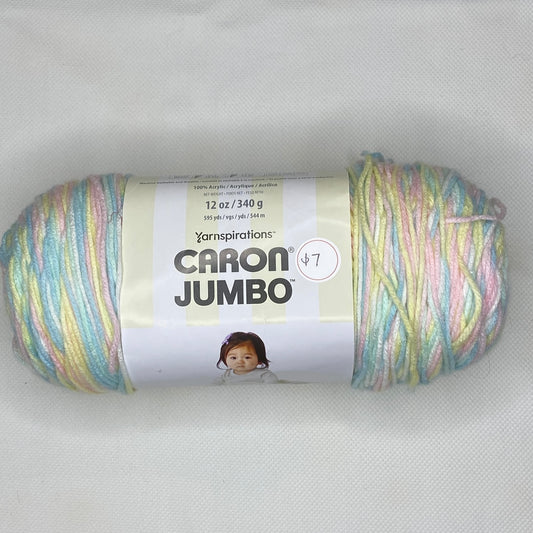 Caron Jumbo Yarn in Baby Rainbow: 4 Skeins