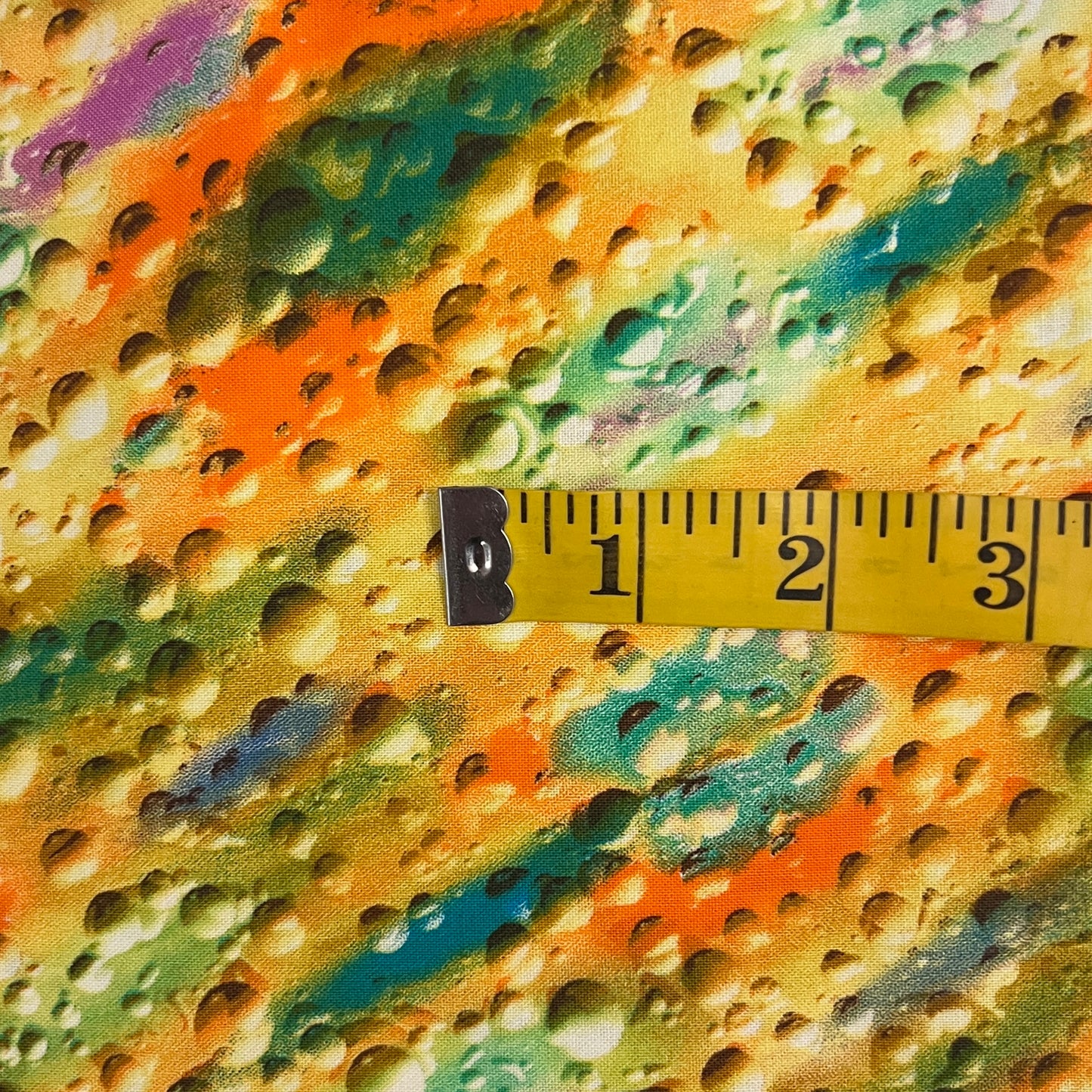 Rainbow Bubbles Cotton Blend: 1 yd