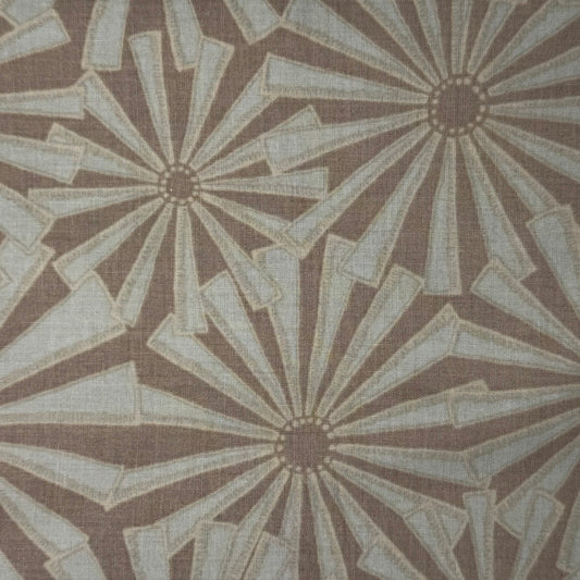 Grey with Light Blue Pinwheels Cotton: 3 yds