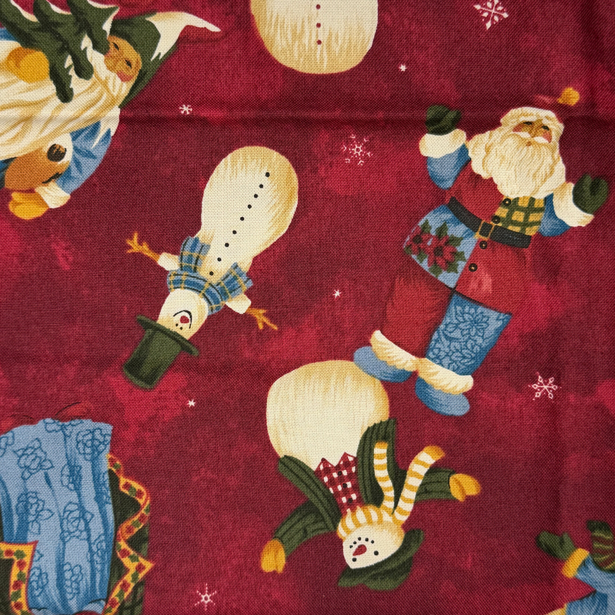 Snowmen & Santa Cotton: 1 yd