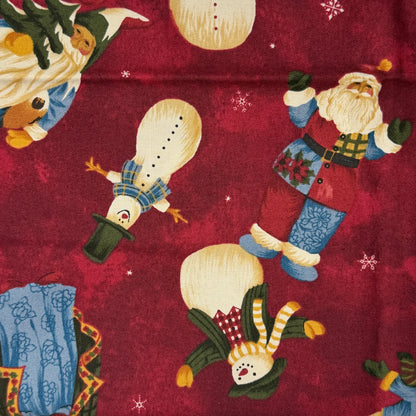 Snowmen & Santa Cotton: 1 yd