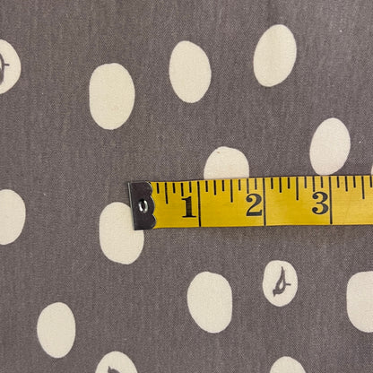 Grey Dots With Birds Stretch Jersey: 1 yd
