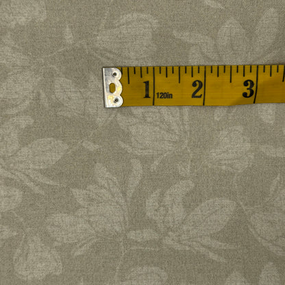 Light Grey Magnolia Floral Cotton: 2 yds