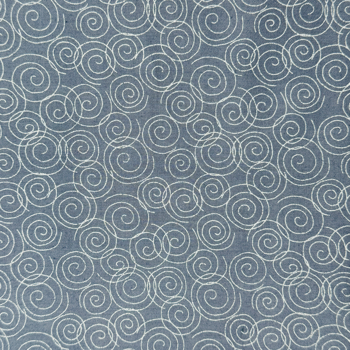 Slate Blue With Light Blue Swirls Cotton: 2 yds