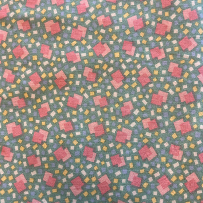 Multi-Colored Squares Cotton: 4 yds