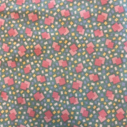 Multi-Colored Squares Cotton: 4 yds