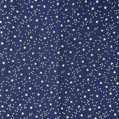 Navy With Stars & Dots Cotton: 2.5 yds