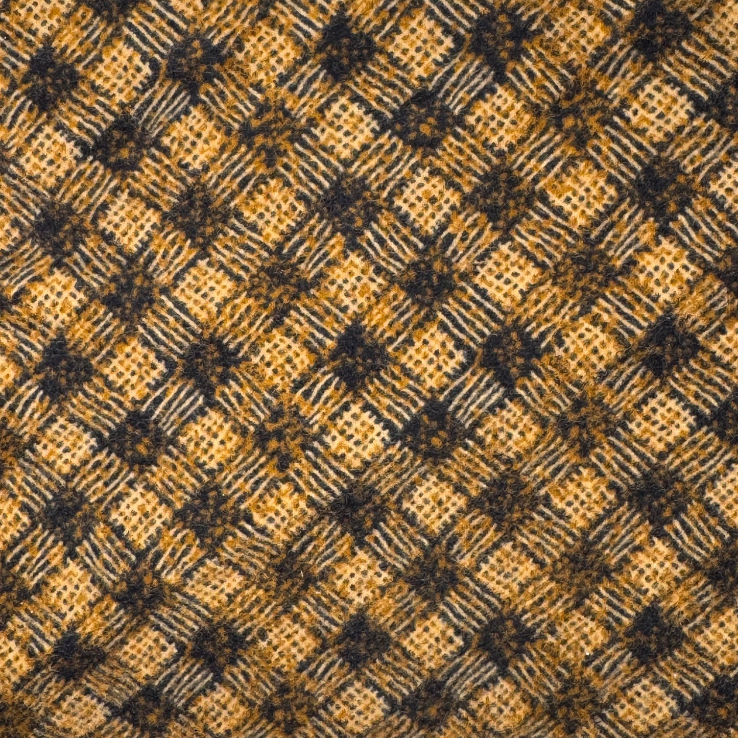 Brown & Tan Crosshatch Flannel: 1.5 yds