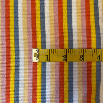 Striped Ribbed Knit: 3 yds