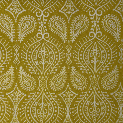 Mustard Paisley Print Cotton: 2 yds