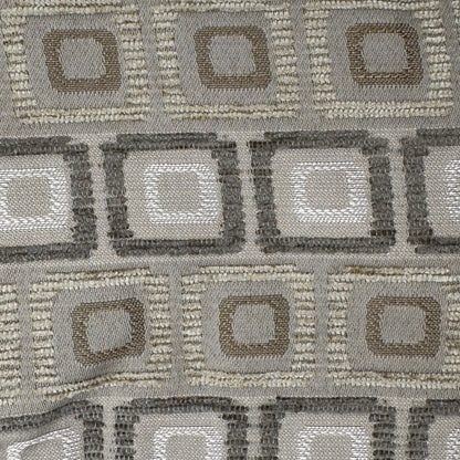 Heavyweight Neutral Tones Geometric Woven Home Decor Cotton Blend: 2.25 yds