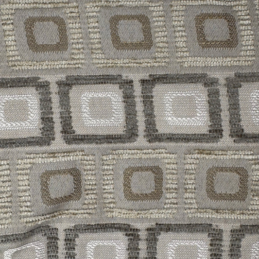 Heavyweight Neutral Tones Geometric Woven Home Decor Cotton Blend: 2.25 yds