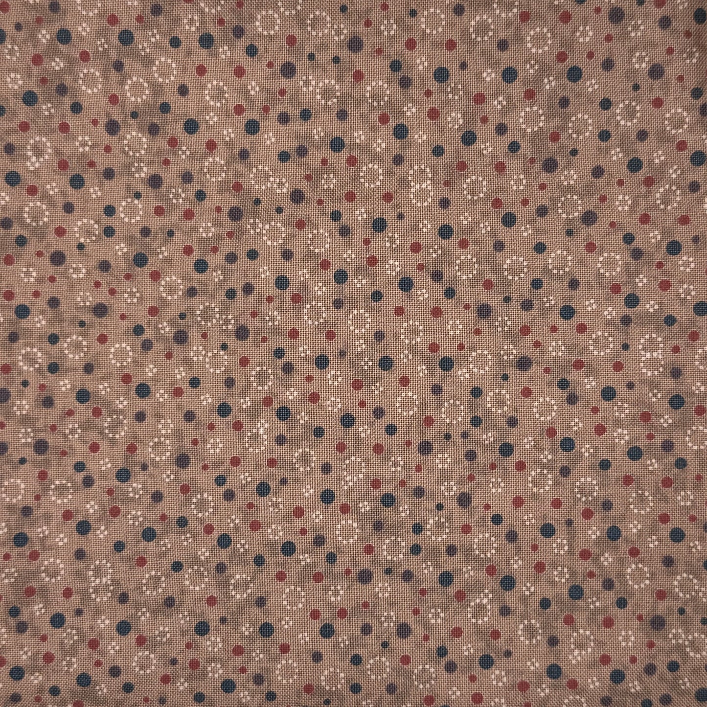Blue, Pink & Purple Dots Cotton: 2 yds