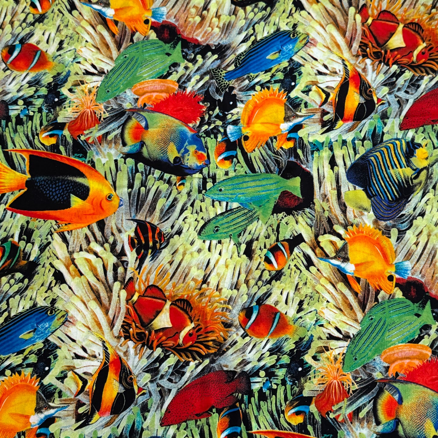 Tropical Fish Lightweight Cotton Blend: 3 yds