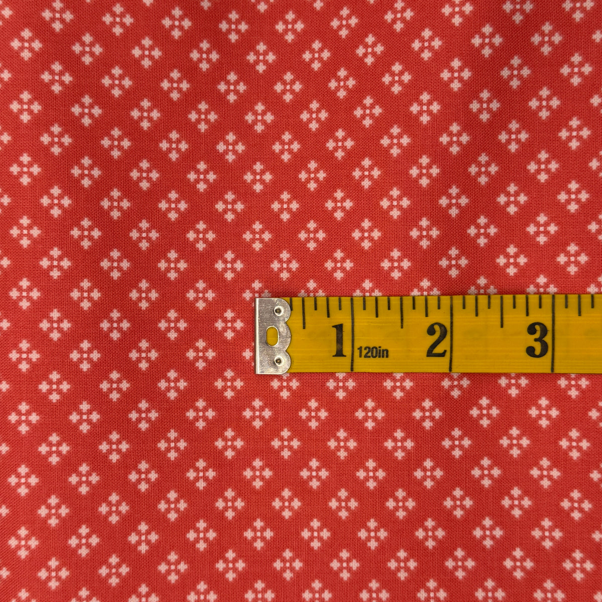 Pink With White Diamonds Cotton: 2 yds