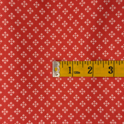 Pink With White Diamonds Cotton: 2 yds