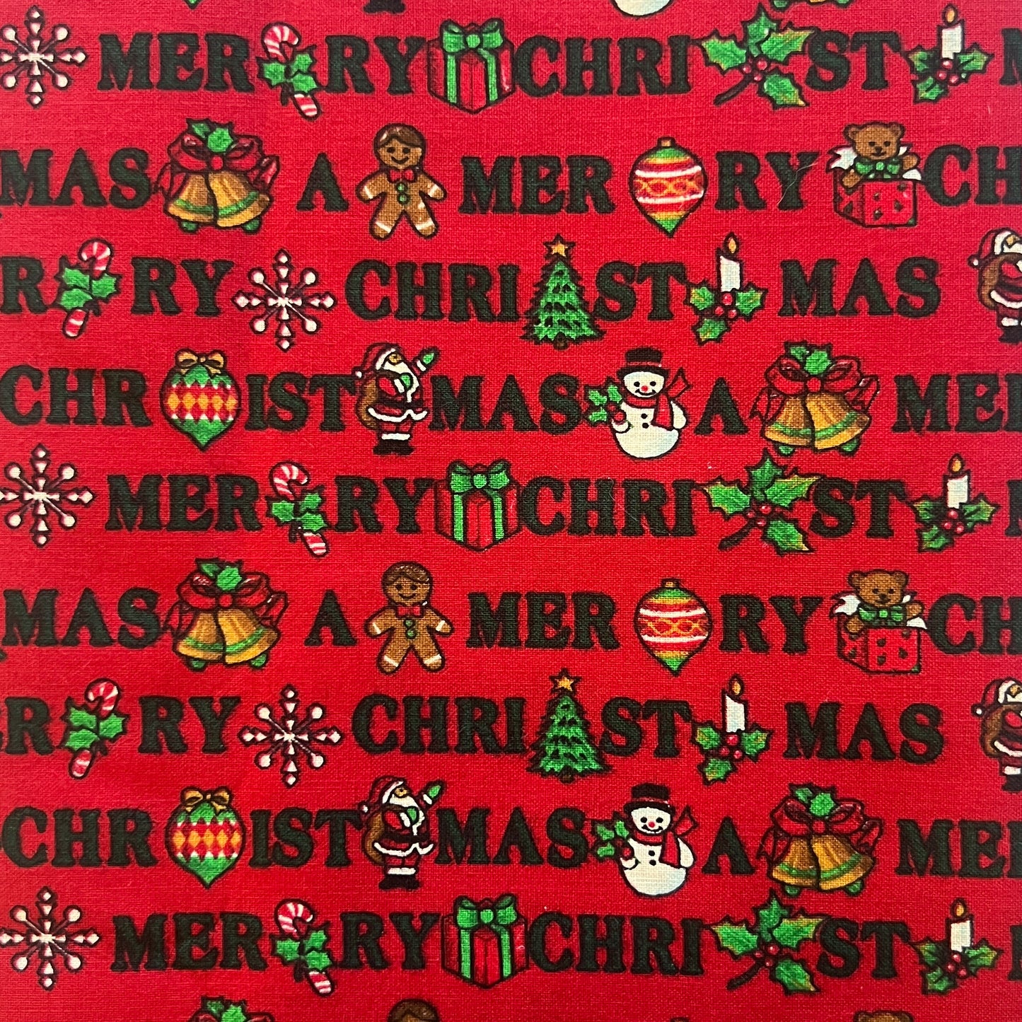 Merry Christmas Cotton: 1.5 yds