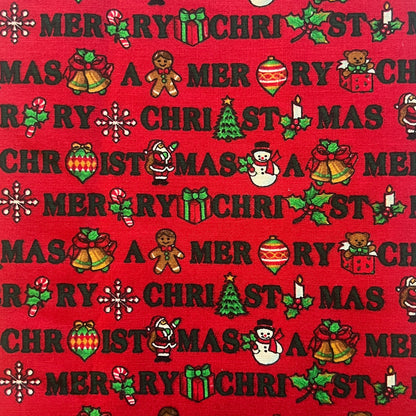 Merry Christmas Cotton: 1.5 yds