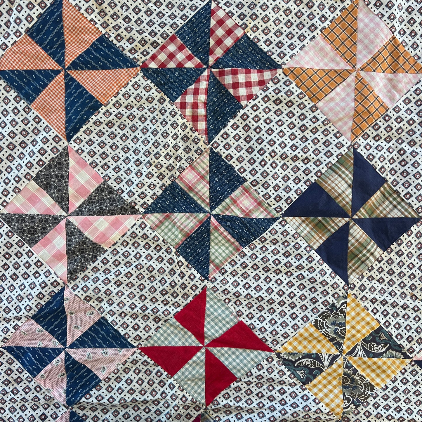 Gentleman's Diamonds Quilt Top