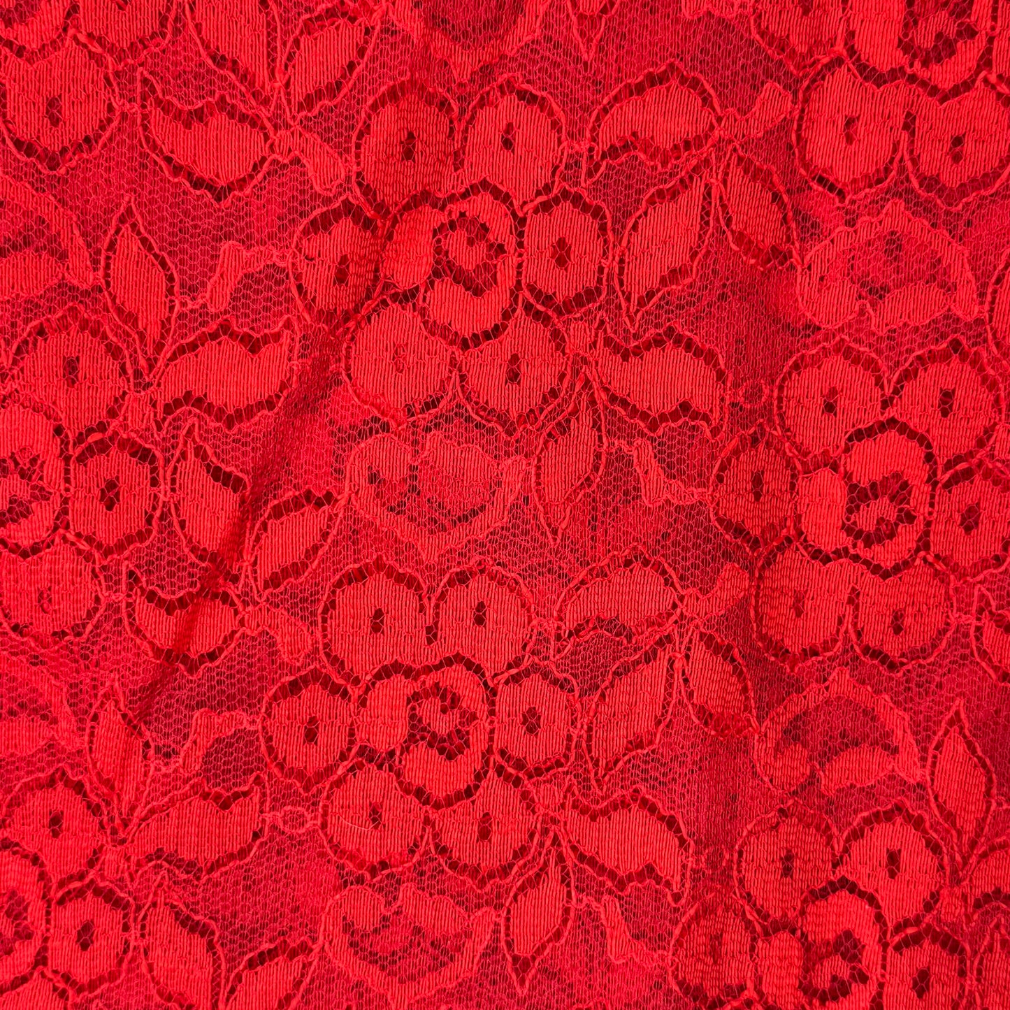 Red Nylon/Poly Lace: 3 yds