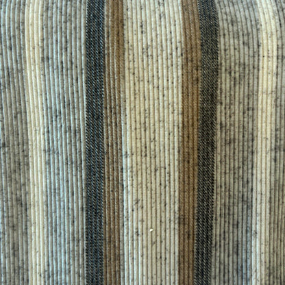 Grey Striped Stretch Ribbed Knit: 2.5 yds