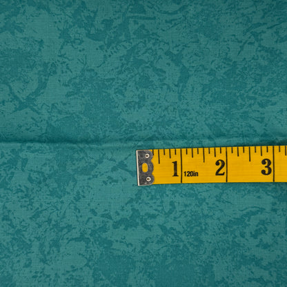 Teal Marbled Cotton: 1.25 yds