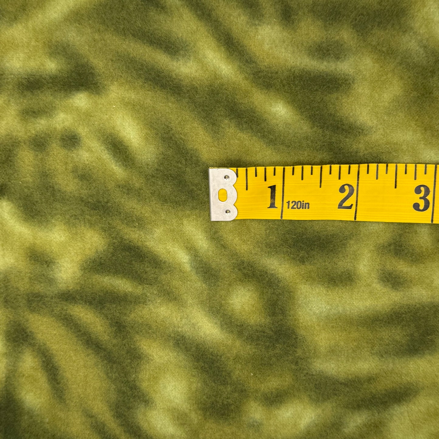 Green Waves Brushed Cotton Blend: 1 yd