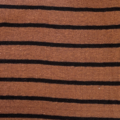 Brown With Black Stripe Knit: 3 yds